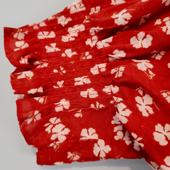 Madewell Floral Swiss Dot Puff Sleeve Top Sz. XXL - Picture 6 of 8